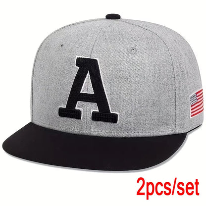 Fashion Men Hip Hop Cap A Letter Embroidery Baseball Caps cotton Snapback Hat Adult adjustment Outdoor Casual Sun Hats Bone 🚚 Livraison rapide FelizShop