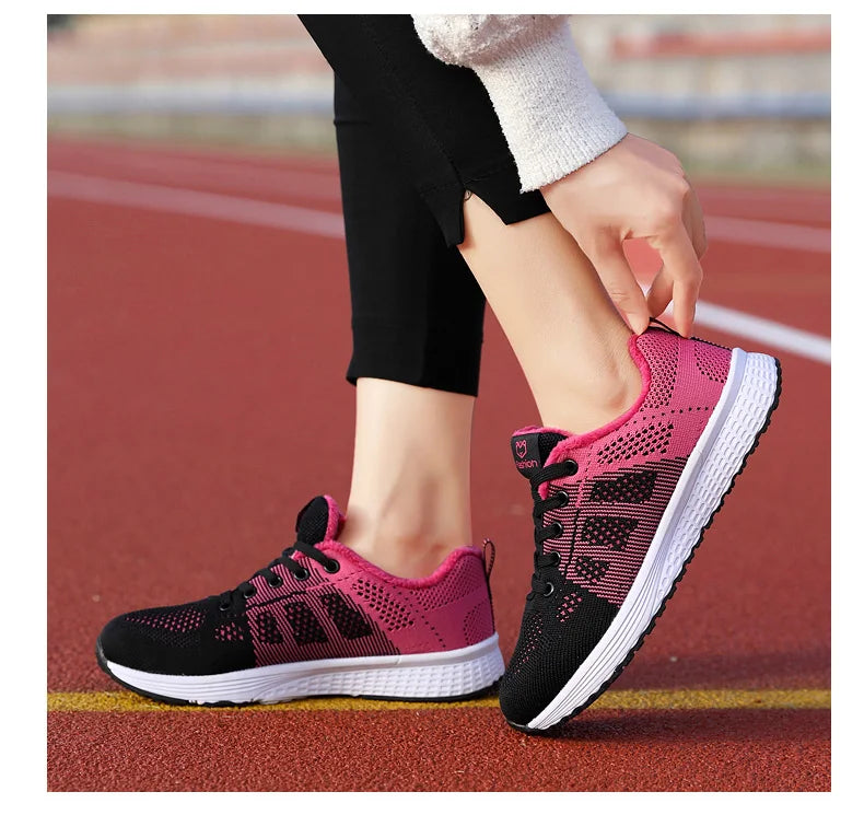 Baskets Femme 2024 – Sneakers à Semelle Épaisse, Chaussures de Sport Mode pour Printemps/Hiver, Idéales pour Courir ou au Quotidien 🚚 Livraison rapide en 8 à 12 jours ouvrés FelizShop