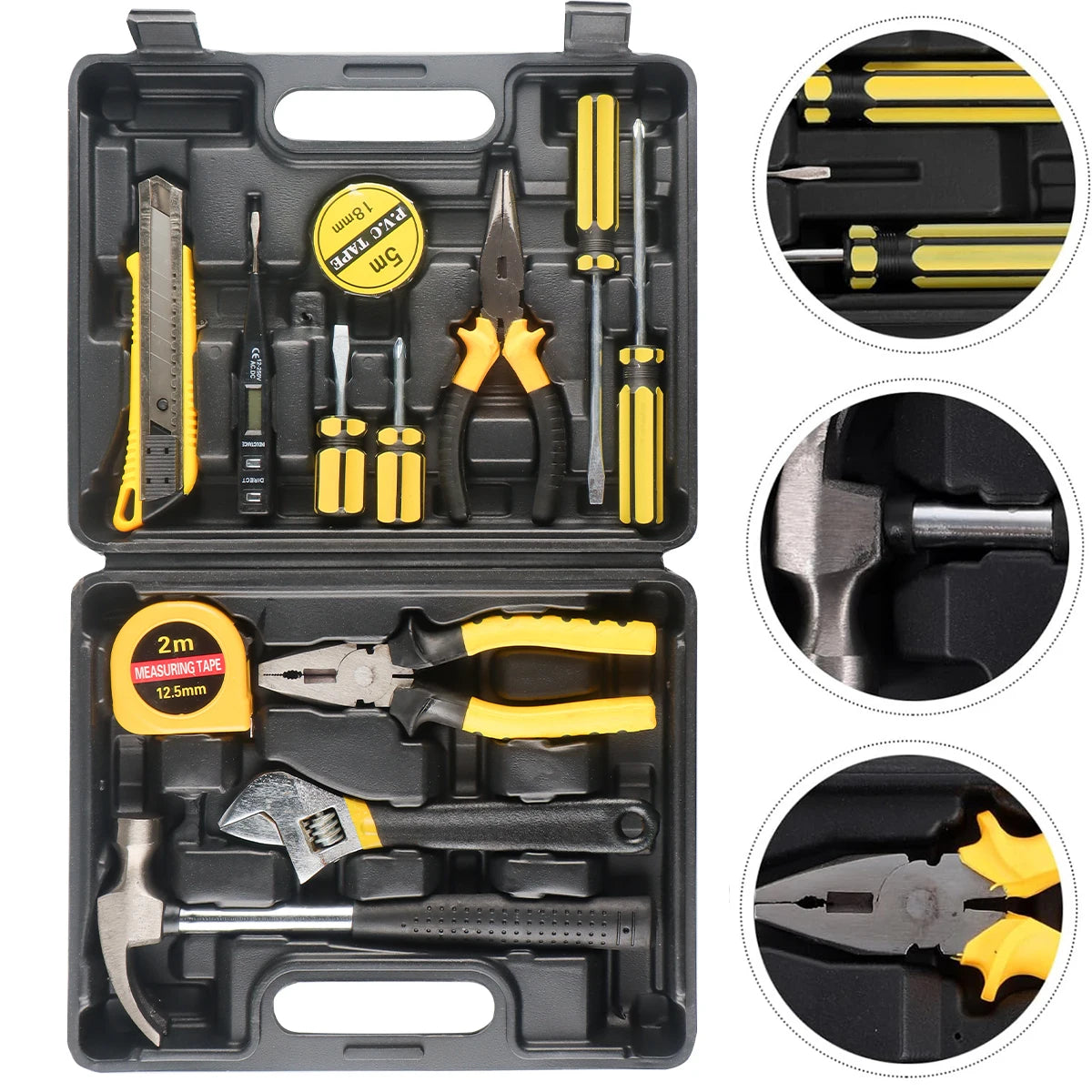 Kit d’Outils 8/9/12/13 Pièces avec Mallette – Réparation Maison & Auto FelizShop