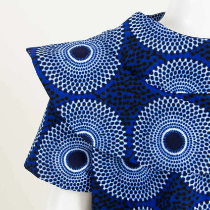 Robe Africaine Fille – Imprimé Wax Dashiki à Volants Été FelizShop