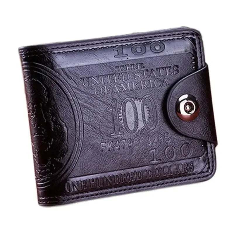 Portefeuille Homme Motif 100$ – Cuir PU | Grande Capacité & Porte-Photos🚚 Livraison rapide en 8 à 12 jours ouvrés depuis la France FelizShop