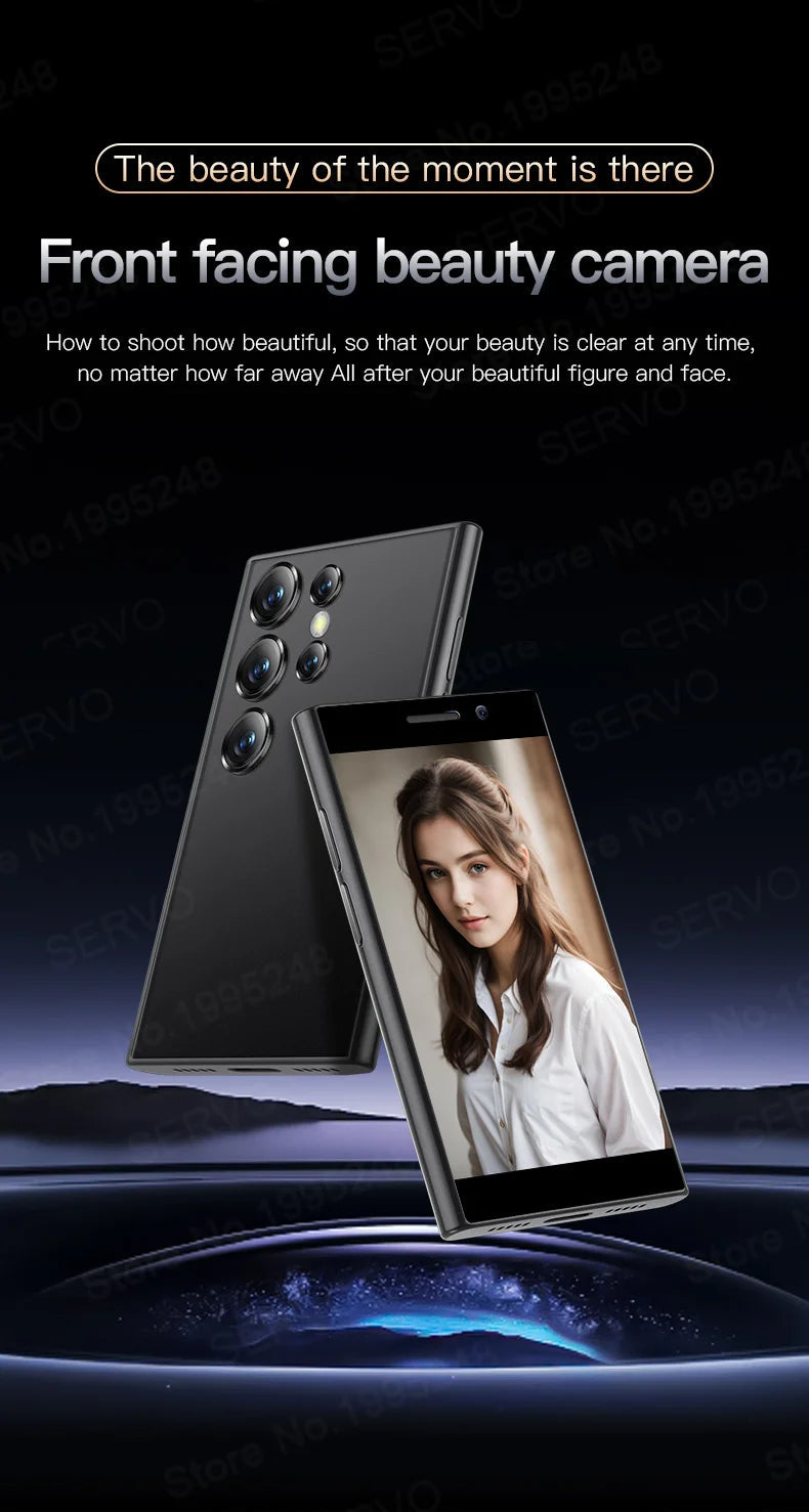 Smartphone mini original SERVO S24 – Téléphone portable 4G Android 10.0 avec reconnaissance faciale, GPS, écran 3", 2 Go RAM / 16 Go ROM, batterie 2000 mAh.🚚Livraison gratuite rapide et sécurisé FR FelizShop