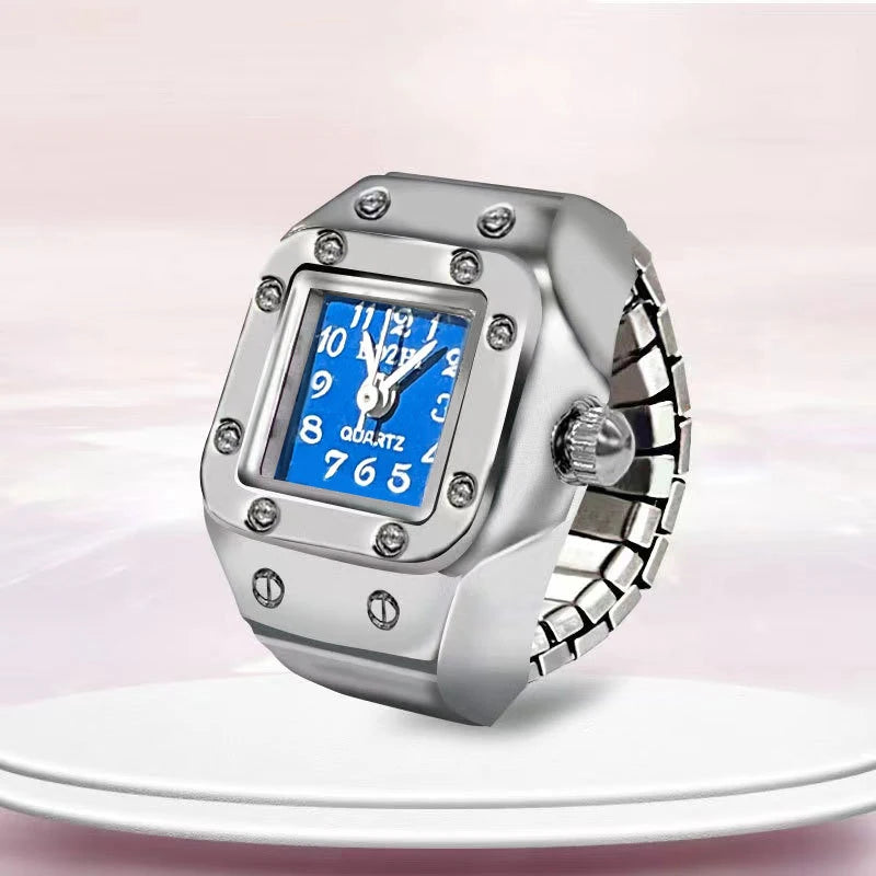 Bague Montre Rétro Punk – Anneau Quartz Vintage avec Chiffres Romains FelizShop