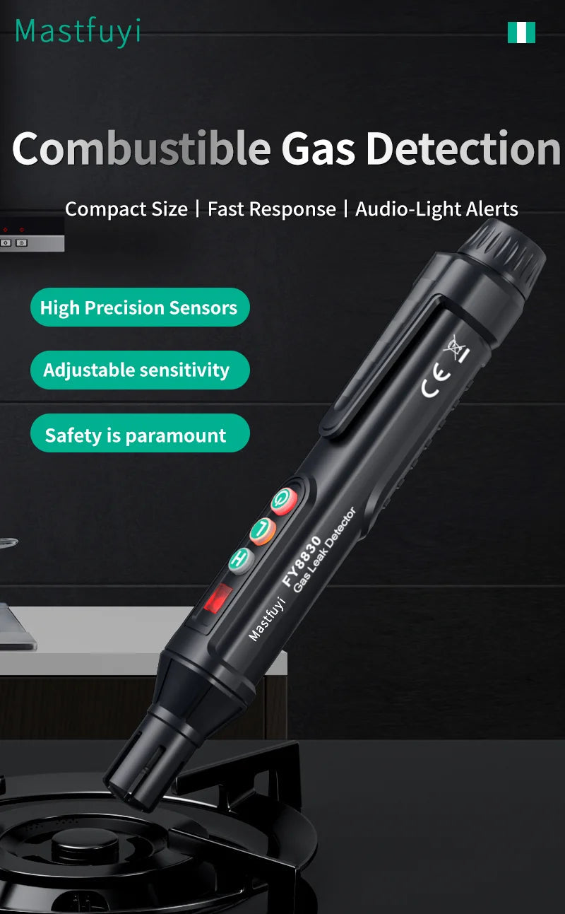 Détecteur de Fuite de Gaz Portable MASTFUYI – Alarme Sonore & Lumineuse FelizShop