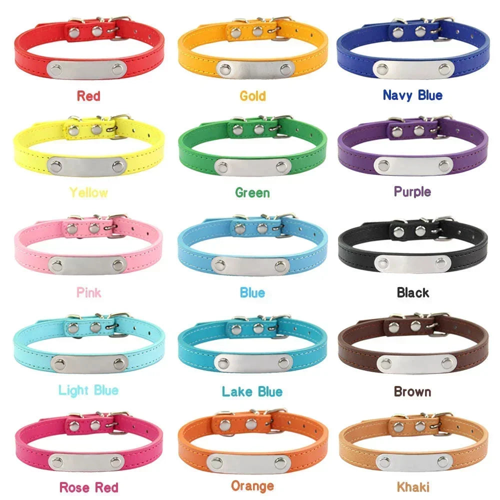Collier Personnalisé pour Chien & Chat – Gravure Nom + Anti-Perte – Simili Cuir Rose (Taille S à L) 🚚 Livraison rapide en 8 à 12 jours ouvrés depuis la France FelizShop