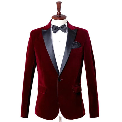 Tuxedo de Marié en Velours – Coupe Cintrée Élégante | Costume de Soirée & Mariage Tendance🚚 Livraison rapide en 8 à 12 jours ouvrés depuis la France FelizShop