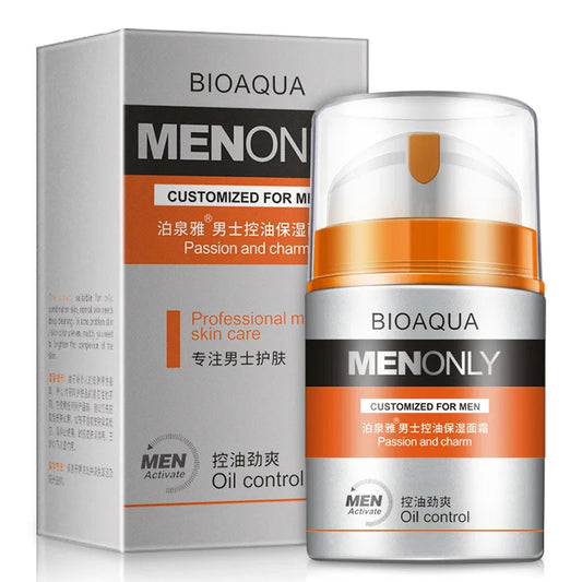 BIOAQUA Crème Hydratante Homme – Soin Visage Jour 50g | Anti-brillance, Raffermissante & Hydratation Intense🚚 Livraison rapide en France FelizShop