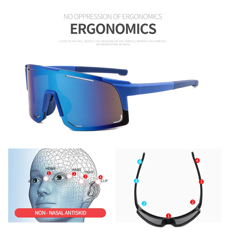Lunettes de Cyclisme Polarisées – Anti-UV & Coupe-Vent – Pour Sport, Route & VTT🚚 Livraison rapide en 8 à 12 jours ouvrés depuis la France FelizShop