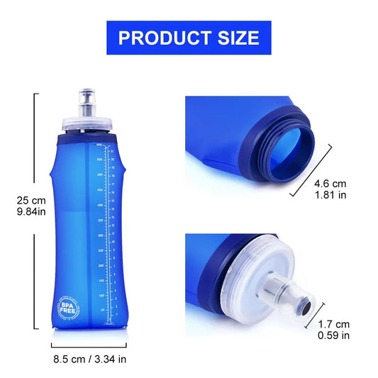 Widesea Gourde souple de camping 600 ml — Bouteille pliable pour sport et randonnée — Hydratation portable sans BPA, idéale pour vélo, course et taille
🚚 Livraison rapide en 8 à 12 jours ouvrés depuis la France FelizShop
