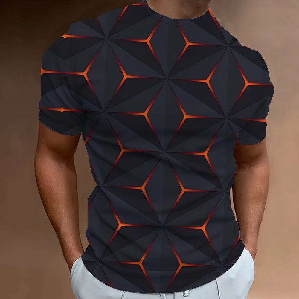 T-shirt Homme  – Motif Géométrique 3D | Oversize & Décontracté
Tailles : M à XXL – coupe loose oversize
Matière : coton doux et respirant
Style : imprimé 3D géométrique, look rétro et casual 🚚 Livraison rapi FelizShop