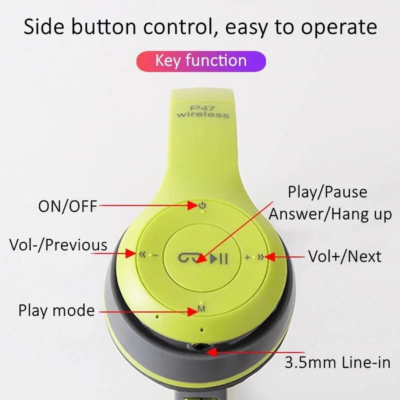 Casque Sans Fil Bluetooth 5.0 – Pliable, Basses Puissantes & Carte Mémoire | Avec Micro🚚 Livraison rapide en 8 à 12 jours ouvrés depuis la France FelizShop