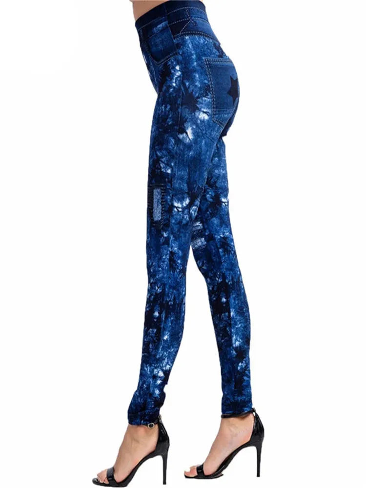 YRRETY – Leggings de sport femme effet jean, sans couture, extensibles et imprimés. Taille haute, parfaits pour l’été, le running, la salle de sport ou un look décontracté push-up.🚚Livraison gratuite rapide et sé FelizShop