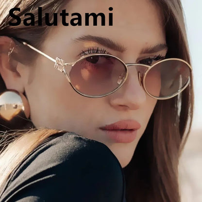 vintage small oval alloy sunglasses women new fashion brand elegant sexy sun glasses ladies trendy driving gradient shades uv400 🚚 Livraison rapide en 8 à 12 jours ouvrés depuis la France FelizShop