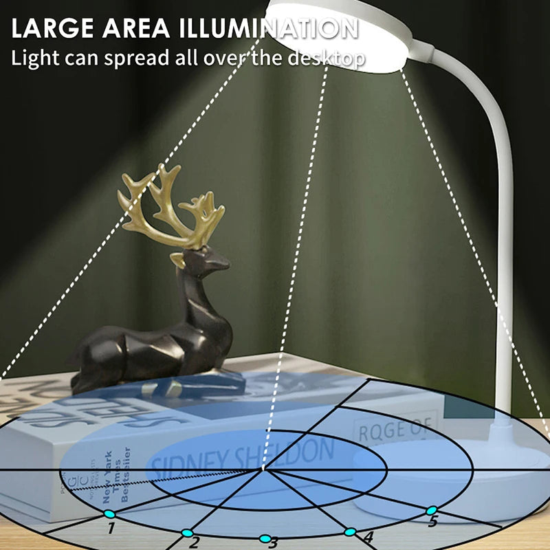 LED Desk Lamp 3 Levels Dimmable USB Rechargeable Battery Powered Portable Touch Table Light Eye Protection For Bedroom Bedside 🚚 Livraison rapide en 8 à 12 jours ouvrés depuis la France FelizShop