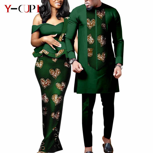 Tenue Africaine Couple – Robe Femme & Ensemble Homme FelizShop