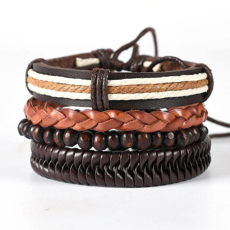 06 2024 Leather Braided Bracelet For Men 🚚 Livraison rapide en 8 à 12 jours ouvrés depuis la France FelizShop