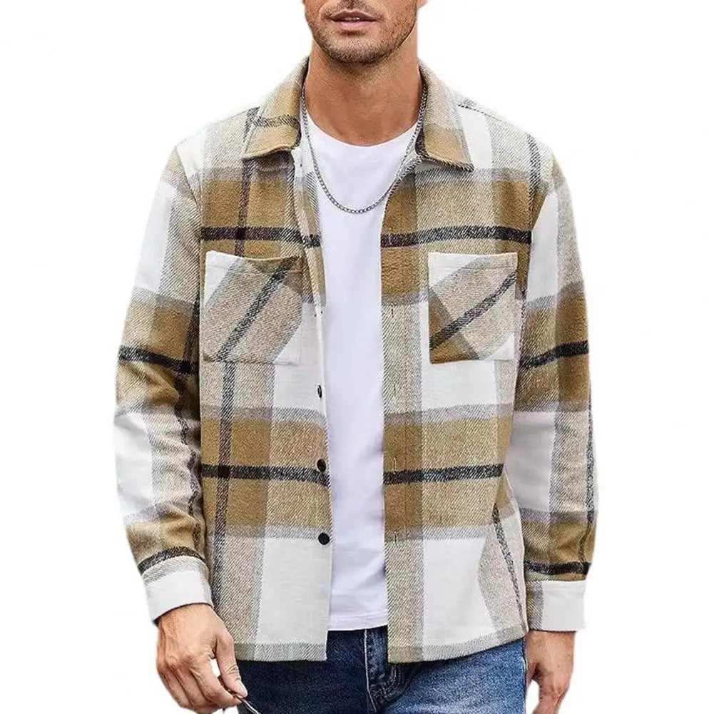 urchemise Vintage à Carreaux Homme – Style Décontracté Automne🚚Livraison rapide gratuite et sécurisée FelizShop