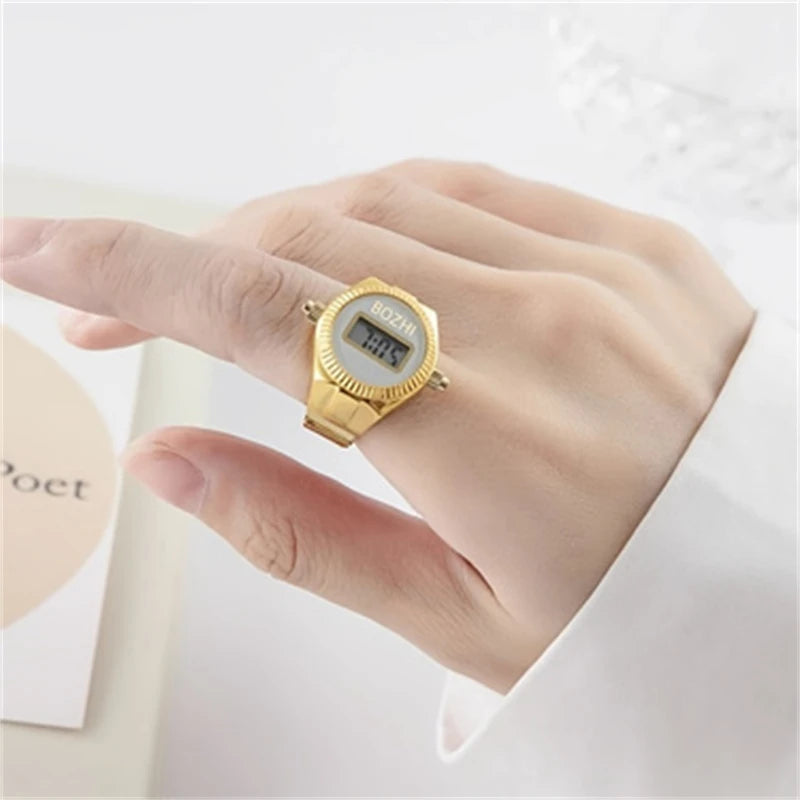 Bague Montre Électronique – Anneau Créatif Homme & Femme pour Lire l’Heure FelizShop