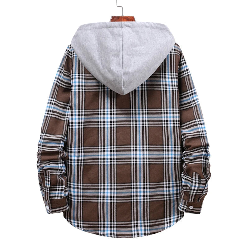 Chemise à Carreaux à Capuche pour Homme – Style Décontracté & Urbain – Manches Longues🚚 Livraison rapide en 8 à 12 jours ouvrés depuis la France FelizShop