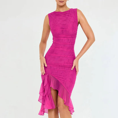 Robe Midi Femme Élégante – Volants & Fronces | Dos Nu & Sans Manches
Tailles : S à XL
Longueur : midi (environ 110 cm)
Matière : tissu fluide et léger, agréable pour l’été
Style : dos nu, sans manches, coupe irré FelizShop