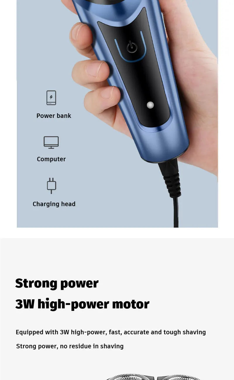 Rasoir Électrique Homme – USB Rechargeable & Étanche | Puissant & Précis🚚 Livraison rapide en 8 à 12 jours ouvrés depuis la France FelizShop