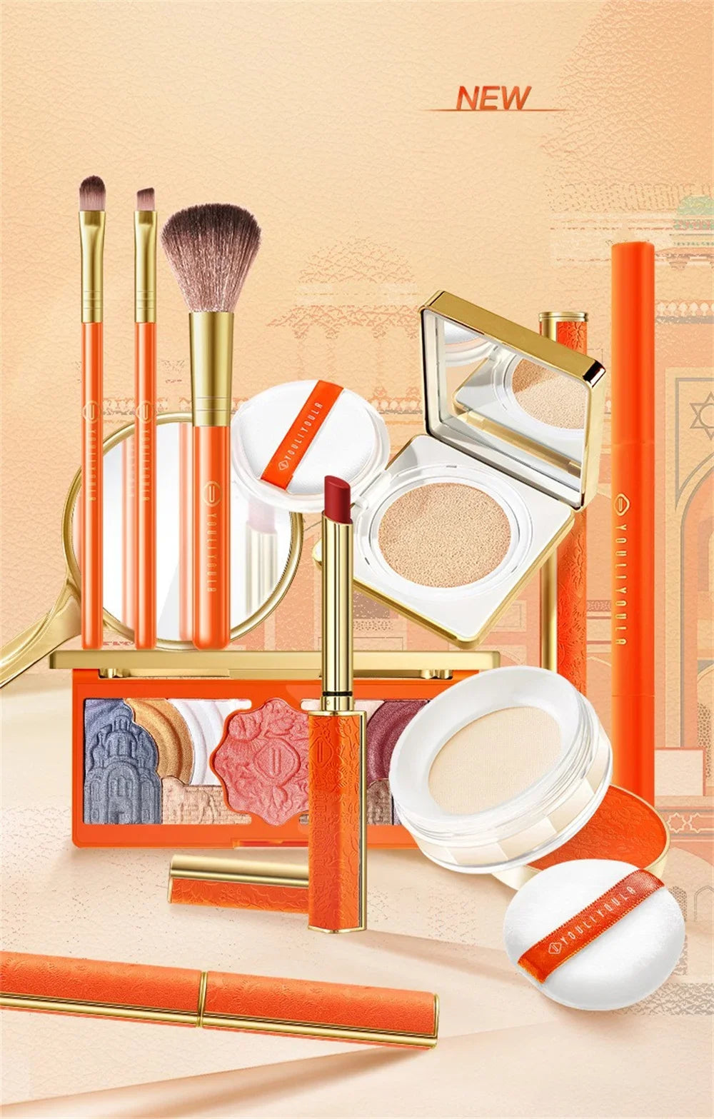 Coffret Maquillage Noël – Set Cadeau Beauté Complet | BB Cream, Rouge à Lèvres, Fards, Eyeliner, Crayon Sourcils🚚 Livraison rapide FelizShop