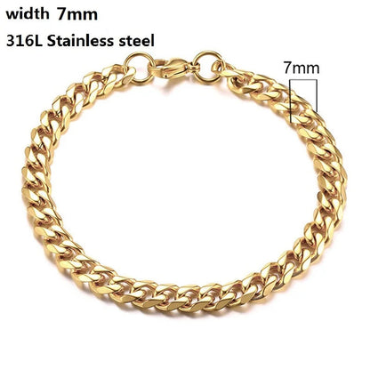 Bracelet Chaîne Cubaine en Acier Inoxydable 316L – Style Figaro Unisexe – Bijou Vintage & Tendance🚚 Livraison rapide en 8 à 12 jours ouvrés depuis la France FelizShop