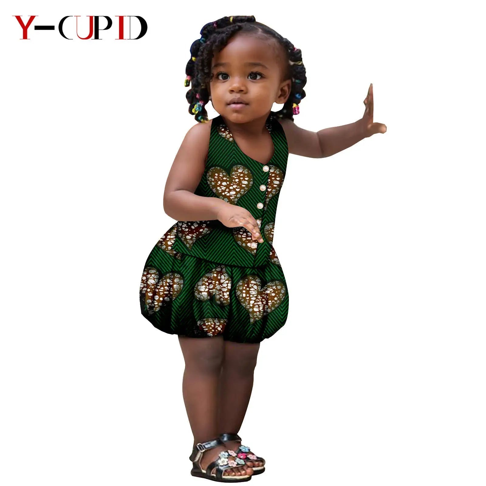 Ensemble Africain Bébé Fille – Top & Short FelizShop