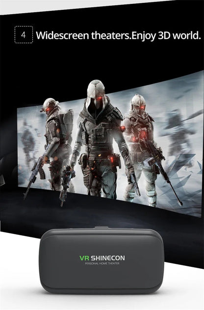 Casque VR Shinecon 10.0 – Lunettes de réalité virtuelle 3D pour smartphone. Vision binoculaire immersive, compatible jeux vidéo, films et applications VR.🚚Livraison gratuite rapide et sécurisé FR FelizShop