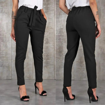 Pantalon femme 2024 – Pantalon slim décontracté en chiffon léger, taille haute, idéal pour le printemps, l’été et l’automne. Disponible en noir, kaki et vert.🚚Livraison gratuite rapide et sécurisé FR FelizShop