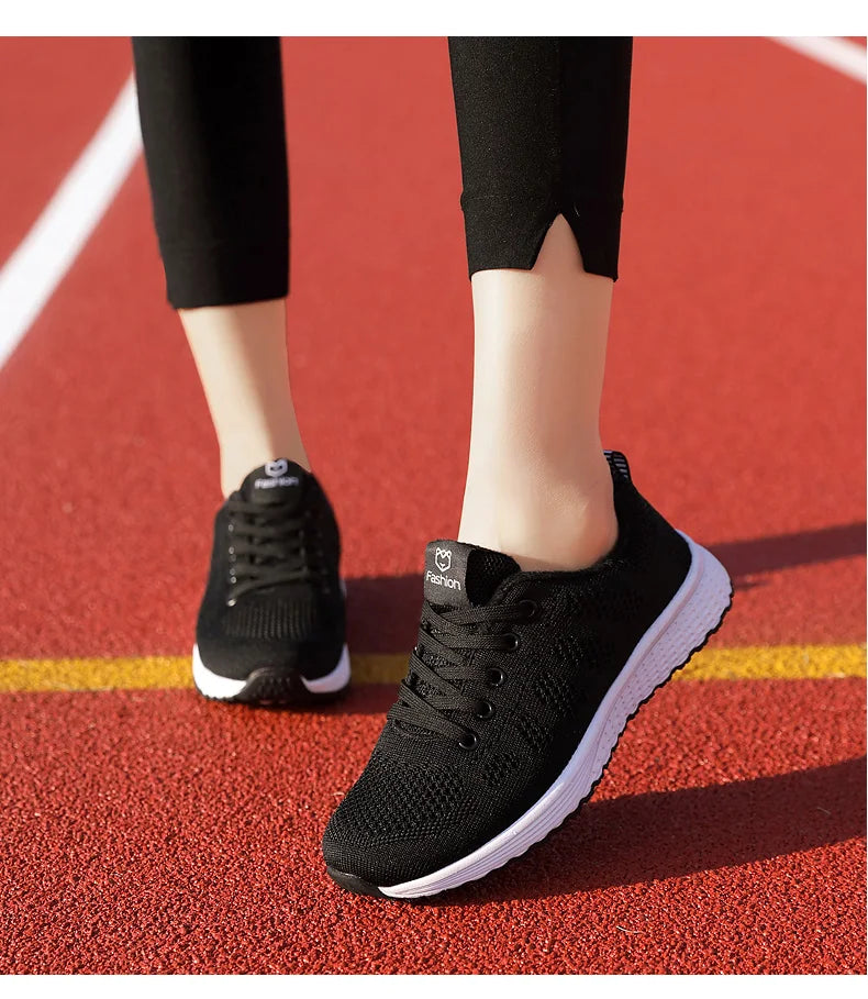 Baskets Femme 2024 – Sneakers à Semelle Épaisse, Chaussures de Sport Mode pour Printemps/Hiver, Idéales pour Courir ou au Quotidien 🚚 Livraison rapide en 8 à 12 jours ouvrés FelizShop