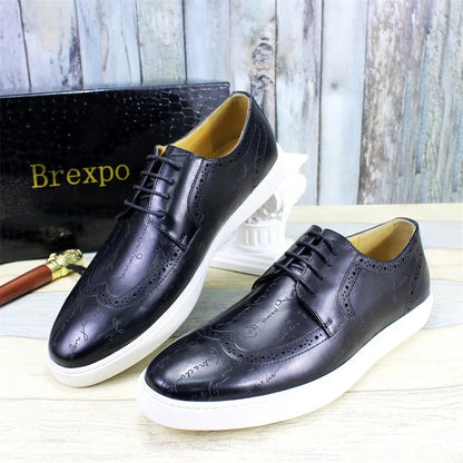 Chaussures en cuir casual haut de gamme pour homme — Style britannique classique, faites main — Chaussures plates confortables pour rendez-vous, soirées et fêtes🚚 Livraison rapide en 8 à 12 jours ouvrés depuis la F FelizShop