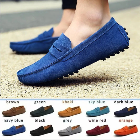 Chaussures homme 38–50 – Chaussures décontractées en cuir véritable – Mocassins tendance pour homme – Slip-on, chaussures plates pour conduite🚚 Livraison rapide en 8 à 12 jours ouvrés depuis la France FelizShop