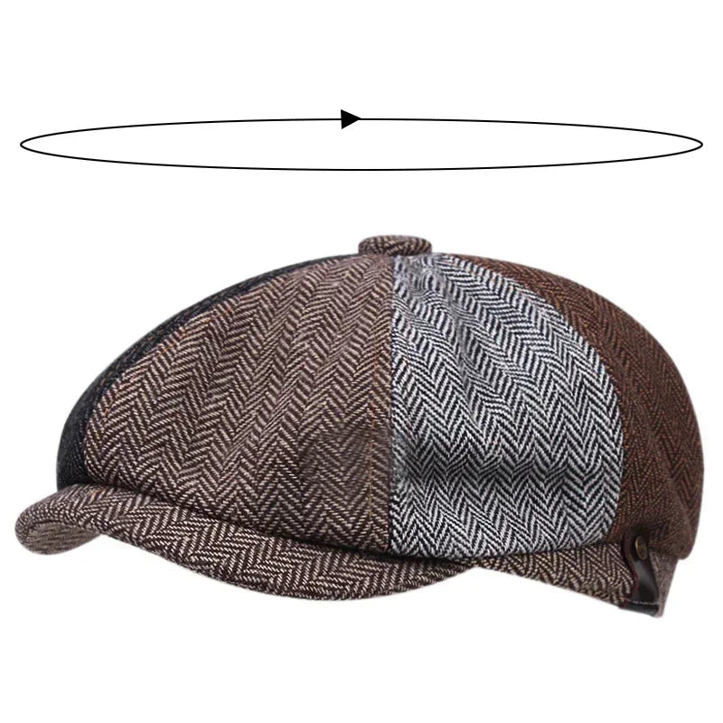 Casquette vintage homme – Chapeau plat style Peaky Blinders, idéal pour le golf, la conduite ou la protection solaire. Pour homme et femme, saisons printemps, été, automne.🚚Livraison gratuite rapide et sécurisé FR FelizShop