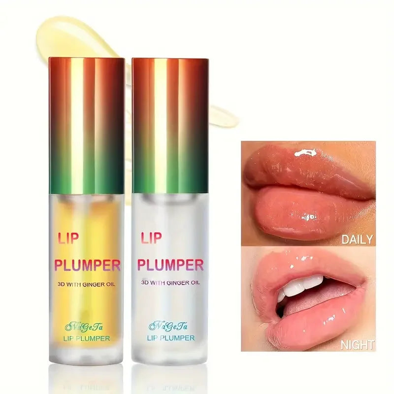 Huile Repulpante Lèvres – Gingembre & Menthe | Sérum Volumisant 1 ou 2 Pièces | Effet Pulpeux, Jeune & Sexy🚚 Livraison rapide 8 à 12 jours ouvrés FelizShop