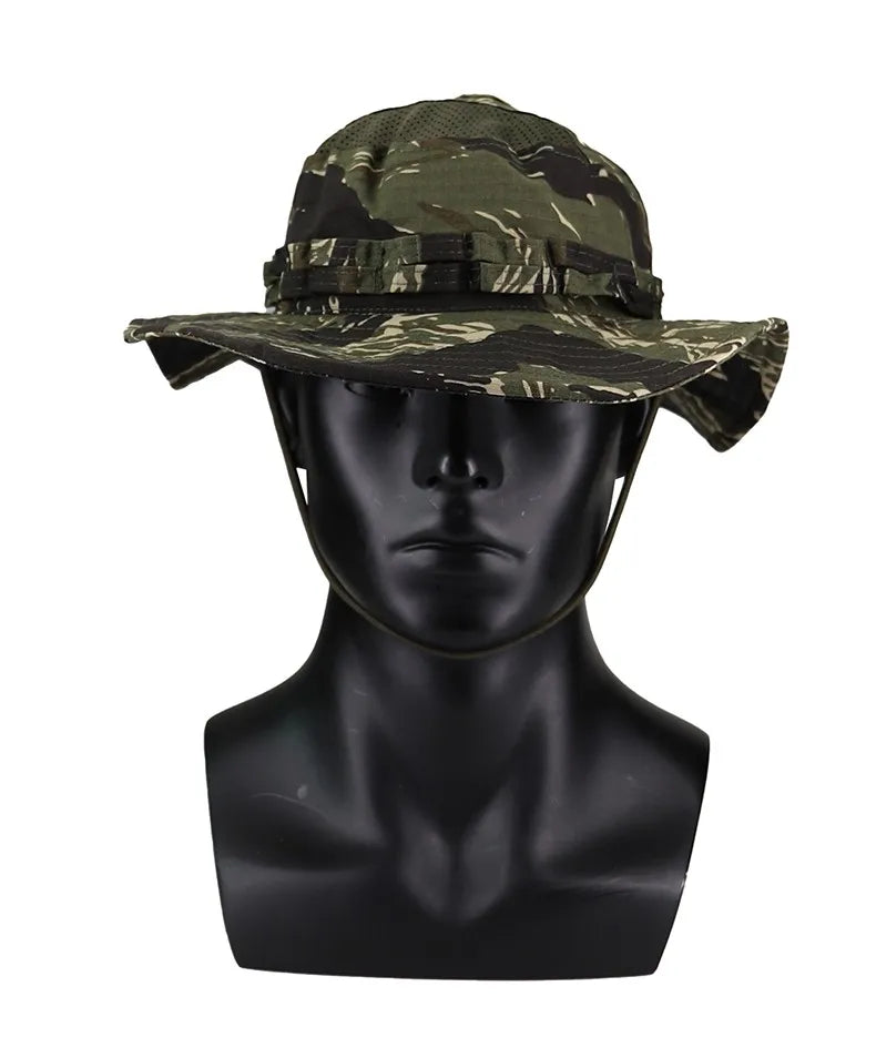 Nouvelle casquette 2025 camouflage tactique – Casquette de type Bonnie à poche carrée – Chapeau bob multicam pour la pêche, la randonnée et les activités de plein air – Protection solaire🚚 Livraison rapide FelizShop