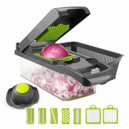 Coupe-Légumes Multifonction – Mandoline Manuelle 7-en-1 | Râpe, Éminceur & Trancheuse pour Fruits et Légumes🚚 Livraison rapide en 8 à 12 jours ouvrés depuis la France FelizShop