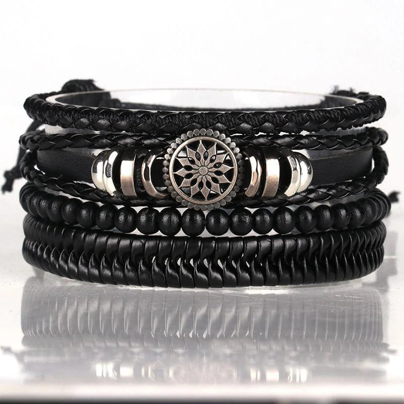 06 2024 Leather Braided Bracelet For Men 🚚 Livraison rapide en 8 à 12 jours ouvrés depuis la France FelizShop