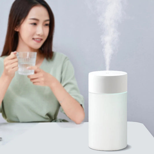 260ML USB Ultrasonic Air Humidifier LED Lamp Mini Essential Oil Diffuser Car Purifier Aroma Anion Mist Maker With Romantic Light (🚚 Livraison rapide en 8 à 12 jours ouvrés depuis la France FelizShop