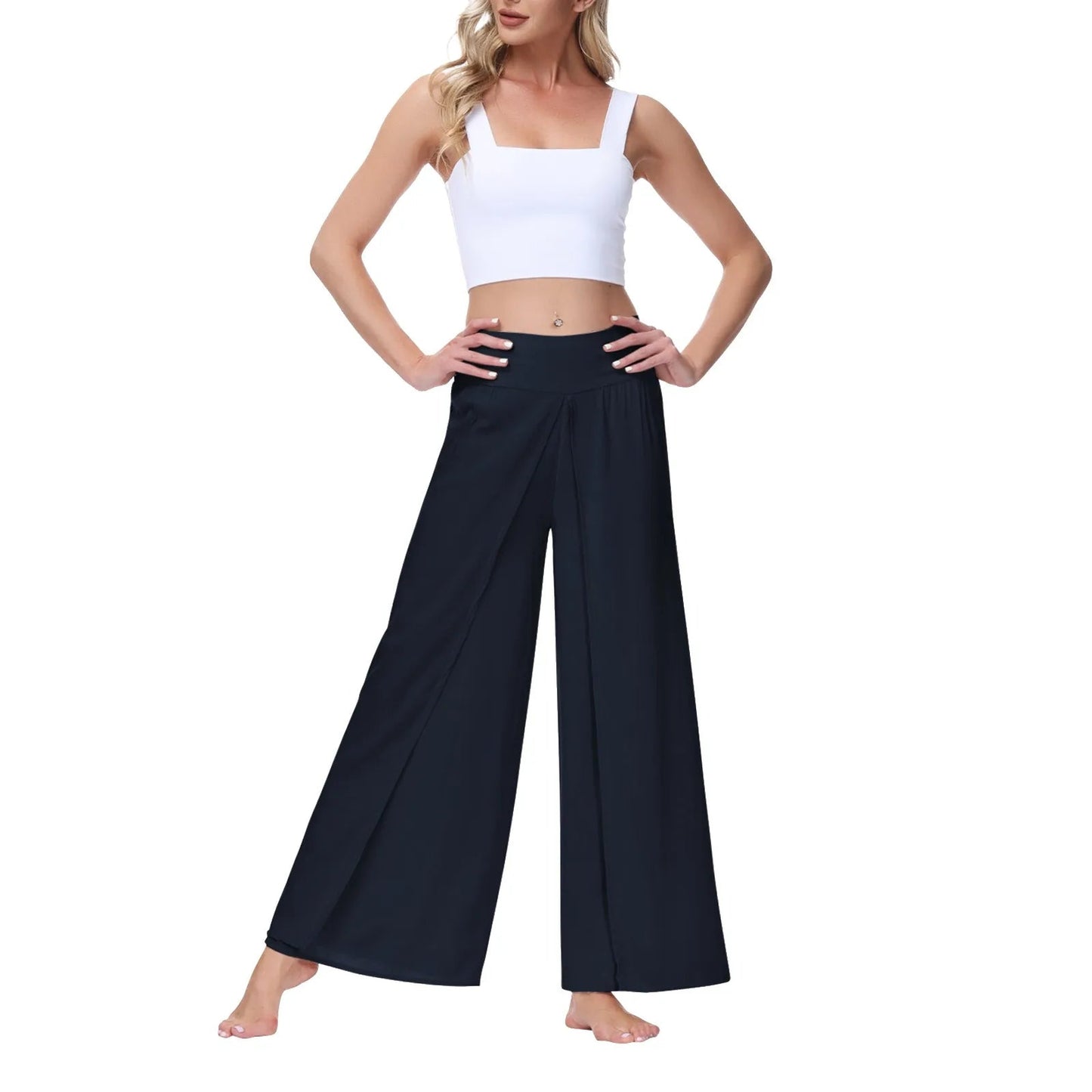 Pantalon Palazzo Femme Taille Haute – Plissé & Évasé | Style Plage
Tailles : S à XL
Matière : tissu léger, fluide et élastique
Coupe : taille haute, jambes larges évasées avec fentes latérales
Style : pantalon amp FelizShop