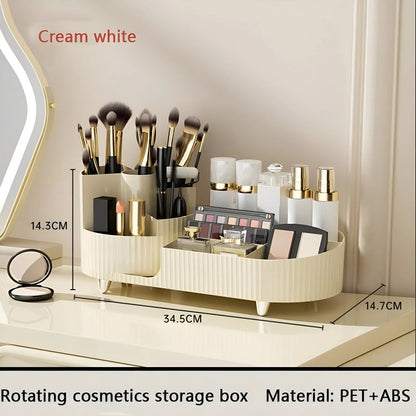 Organisateur de Maquillage Rotatif – Grande Capacité & Support Pinceaux – Rangement Élégant pour Coiffeuse🚚 Livraison rapide en 8 à 12 jours ouvrés depuis la France FelizShop