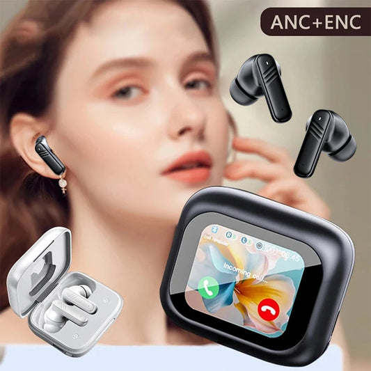Écouteurs Sans Fil Bluetooth 5.4 – Écran Tactile & Réduction de Bruit Active (ANC) | Son HiFi & Micro ENC🚚 Livraison rapide en 8 à 12 jours ouvrés depuis la France FelizShop