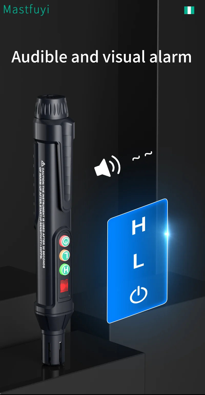 Détecteur de Fuite de Gaz Portable MASTFUYI – Alarme Sonore & Lumineuse FelizShop