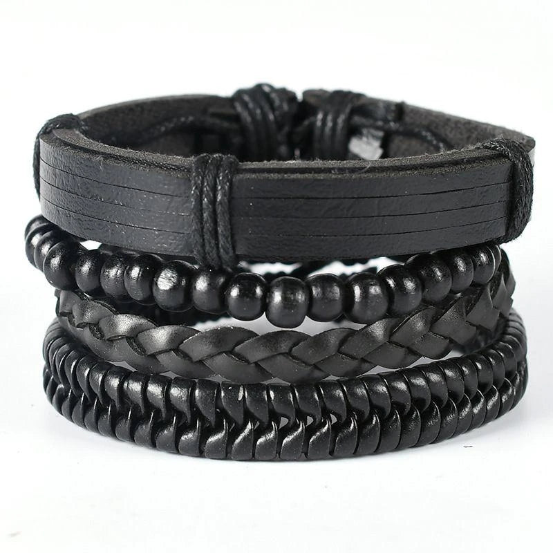 06 2024 Leather Braided Bracelet For Men 🚚 Livraison rapide en 8 à 12 jours ouvrés depuis la France FelizShop