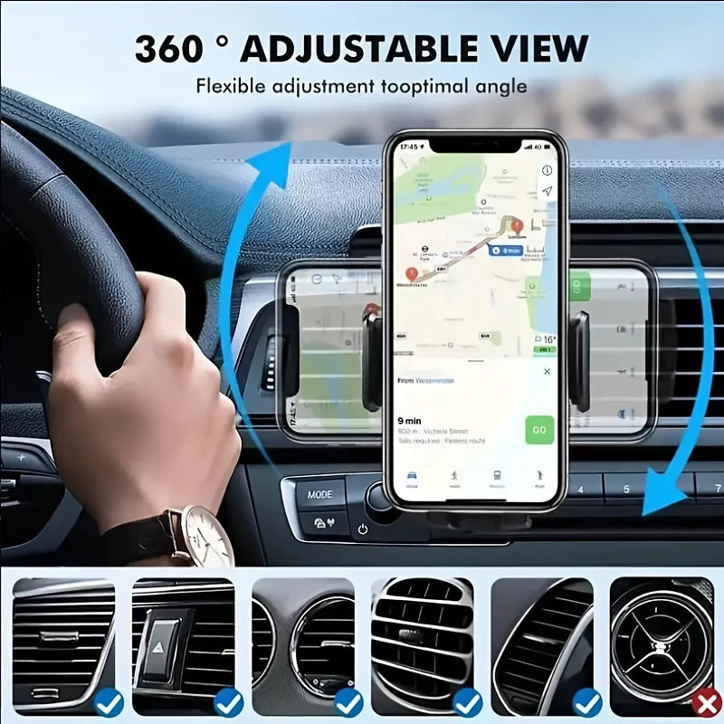 Support Téléphone Voiture – Fixation Grille d’Aération | Compact & Universel🚚 Livraison rapide en 8 à 12 jours ouvrés depuis la France FelizShop