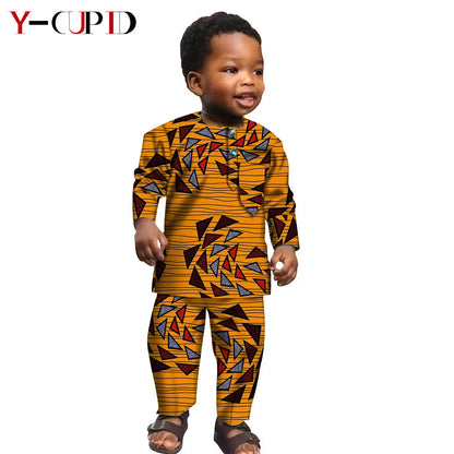 Ensemble Africain Garçon 2 Pièces – Chemise & Pantalon FelizShop