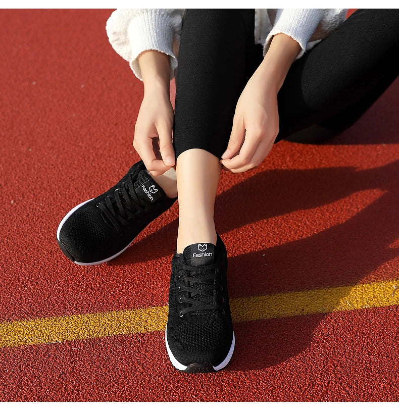 Baskets Femme 2024 – Sneakers à Semelle Épaisse, Chaussures de Sport Mode pour Printemps/Hiver, Idéales pour Courir ou au Quotidien 🚚 Livraison rapide en 8 à 12 jours ouvrés FelizShop