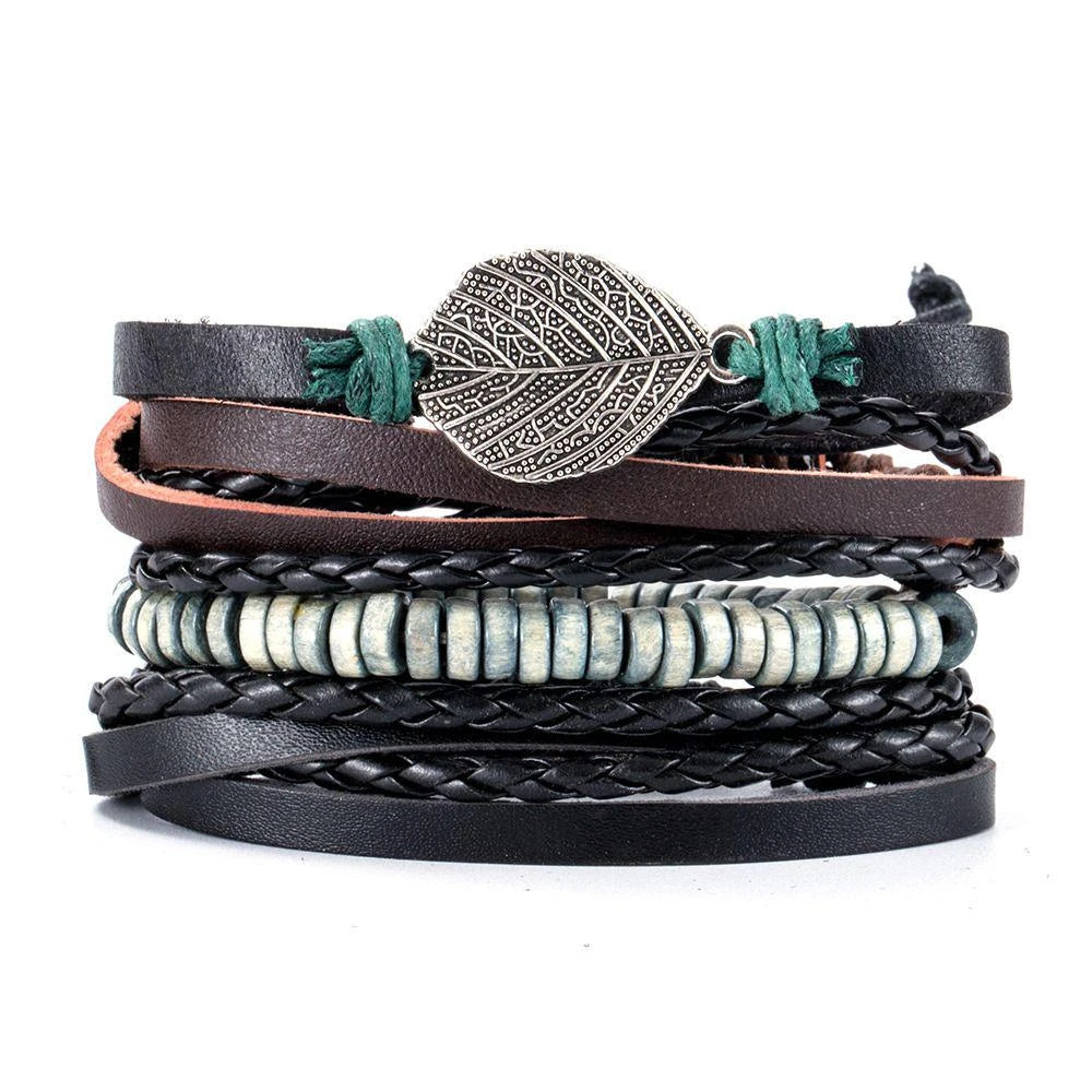 06 2024 Leather Braided Bracelet For Men 🚚 Livraison rapide en 8 à 12 jours ouvrés depuis la France FelizShop