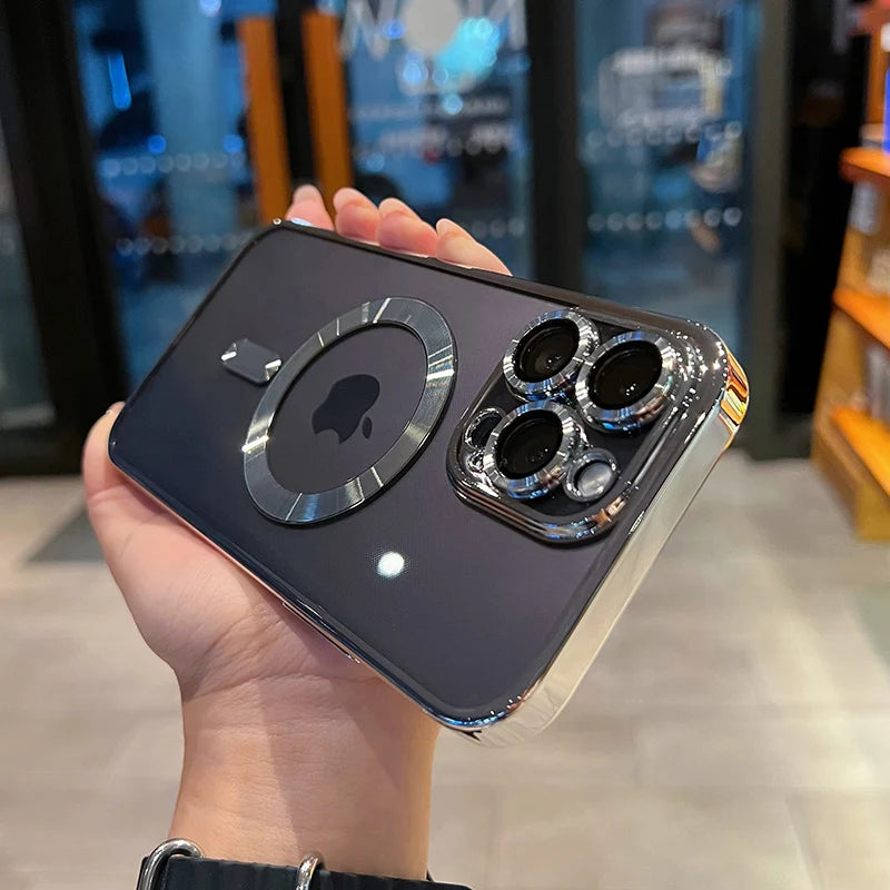Coque Transparente Magnétique Luxe – iPhone 11 à 16 Pro Max | Compatible MagSafe & Anti-Choc🚚 Livraison rapide en 8 à 12 jours ouvrés depuis la France FelizShop