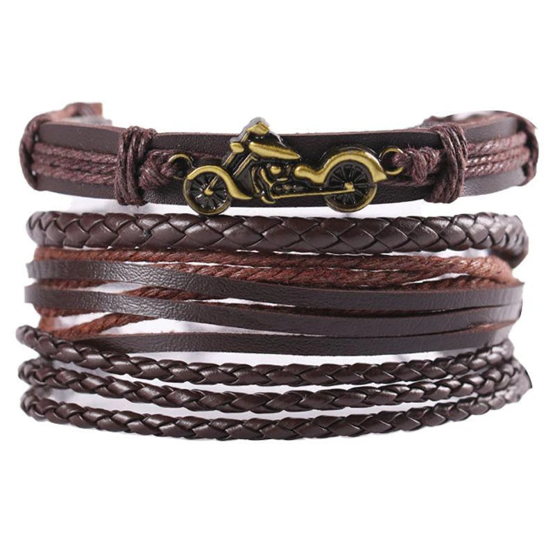 06 2024 Leather Braided Bracelet For Men 🚚 Livraison rapide en 8 à 12 jours ouvrés depuis la France FelizShop